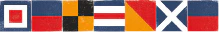 WELCOME written in nautical flags