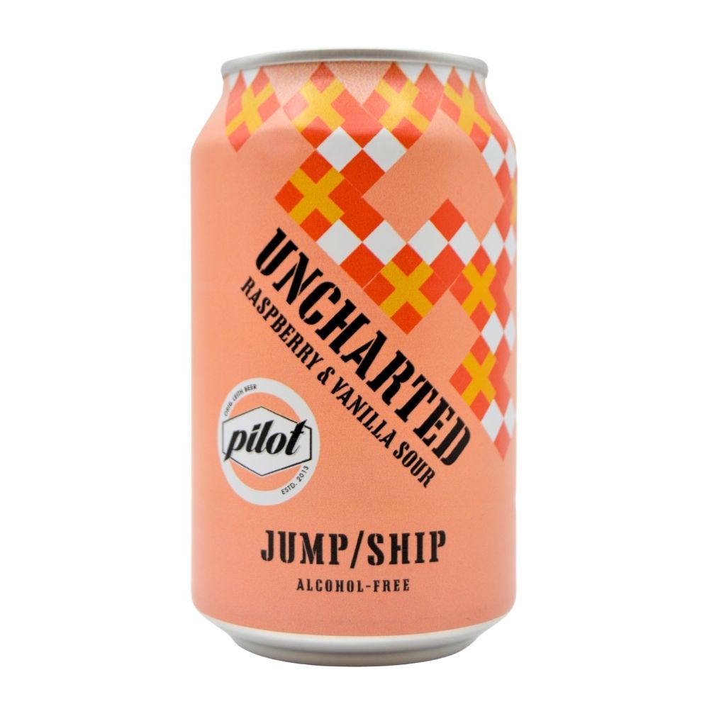 Alcohol-free Uncharted raspberry and vanilla sour can