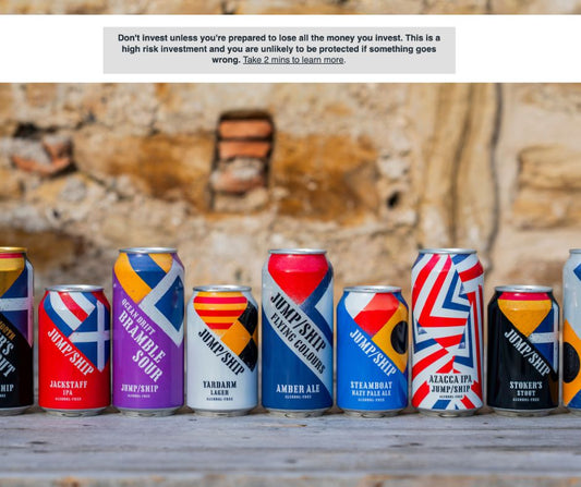 a row of Jump Ship cans