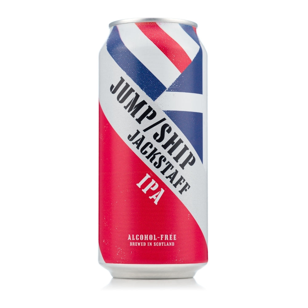 A can of Jump Ship Jackstaff IPA