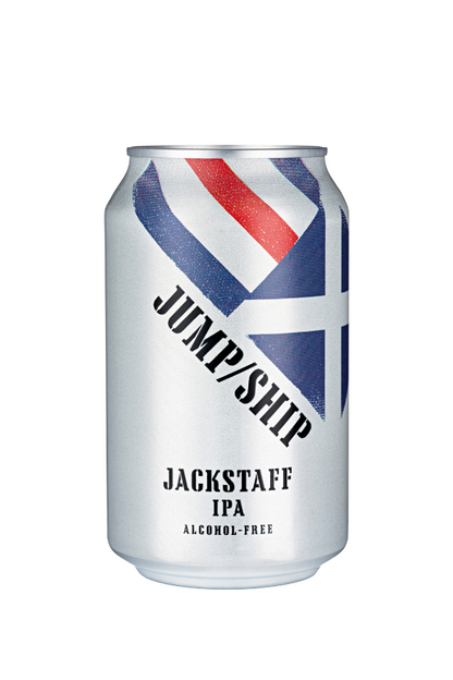 Jackstaff IPA alcohol-free beer can front side