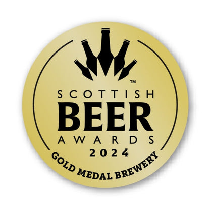 Gold medal for Scottish Beer Awards 2024 on a white background