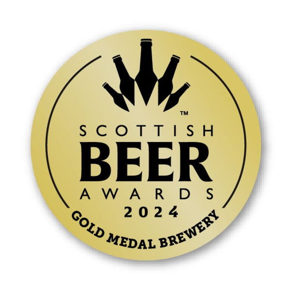 Gold medal for Scottish Beer Awards 2024 on a white background