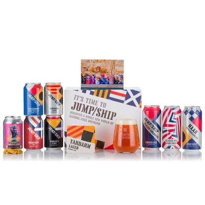 Jump Ship Alcohol-Free Gift Box – 7 Award-Winning Beers + Tasting Glass + Gourmet Snack