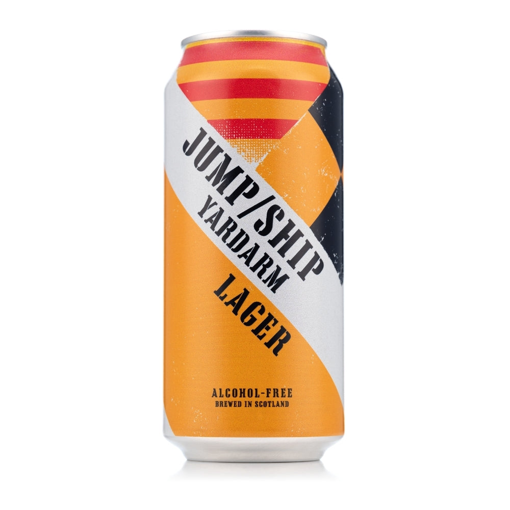A can of Jump Ship Yardarm Lager